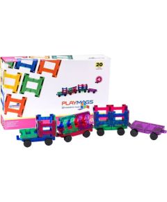 Magnetic tiles 3D Train Playmags 155 - 20 pcs set