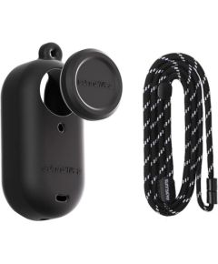 Silicone case with a leash Sunnylife for Insta360 GO 3S (black)