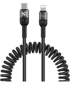 Mcdodo CA-1960 USB-C to Lightning spring cable, 36W, 1.8m (black)