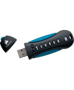 Corsair Flash Padlock 3 256 GB, USB stick (black/blue, USB-A 3.2 Gen 1)