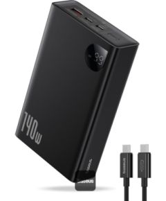 LiPo PowerBank 24000mAh 140W USB + 2x USB-C, Adaman black BASEUS