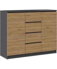 Top E Shop 2D4S chest of drawers 120x40x97 cm, anthracite/artisan