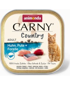 ANIMONDA Carny Country Chicken, Turkey + Trout - wet cat food - 100 g