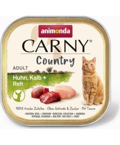 ANIMONDA Carny Country Chicken, Veal + Venison - wet cat food - 100 g