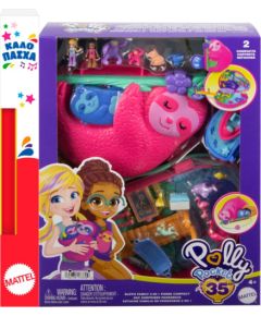 Mattel Polly Pocket: Sloth Family 2-in-1 Purse Compact (HRD40)