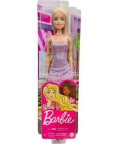 Mattel Barbie: Glitz Outfits - Brown Hair Doll with Purple Dress (HJR93)