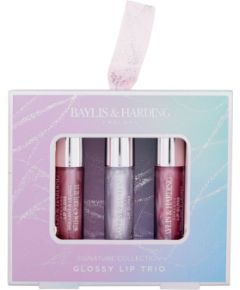 Baylis & Harding Jojoba, Vanilla & Almond Oil / Signature Collection Glossy Lip Trio 2,5ml