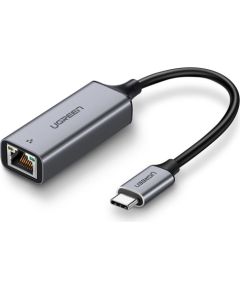 Адаптер UGREEN с разъемами USB-C - RJ45, Gigabit Ethernet (серый)