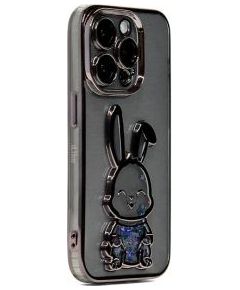 iLike Apple  iPhone 15 Pro Max Silicone Case Print Desire Rabbit Black