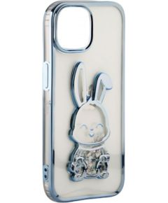 iLike Apple  iPhone 15 Pro Silicone Case Print Desire Rabbit Blue