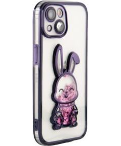 iLike Apple  iPhone 14 Silicone Case Print Desire Rabbit Purple