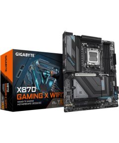 Mainboard GIGABYTE AMD X870 SAM5 ATX Memory DDR5 Memory slots 4 2xPCI-Express 3.0 1x 1xPCI-Express 5.0 16x 3xM.2 1xHDMI 4xUSB 2.0 4xUSB 3.2 2xUSB-C 1xRJ45 3xAudio port X870GAMINGXWIFI7