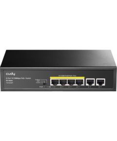 Cudy FS1006P network switch Fast Ethernet (10/100) Power over Ethernet (PoE) Black