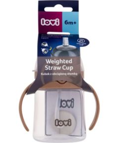 Lovi First Cup / With Weighted Straw 150ml Brown 6m+