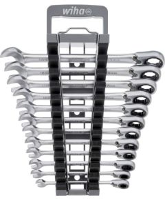 Wiha ring ratchet wrench set, 12 pieces, reversible, wrench (SW 8 - 19mm)