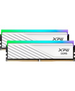 ADATA DDR5 - 32GB - 6400 - CL - 32 (2x 16 GB) dual kit, RAM (white, AX5U6400C3216G-DTLABRWH, XPG Lancer Blade RGB, INTEL XMP, AMD EXPO)