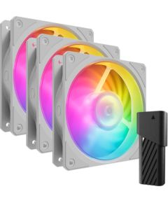 COOLER MASTER WENTYLATOR Mobius 120P ARGB White 3-Pack Fan Kit