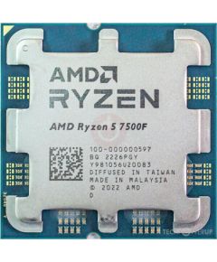 CPU AMD Desktop Ryzen 5 7500F 3700 MHz Cores 6 6MB Socket SAM5 65 Watts OEM 100-000000597