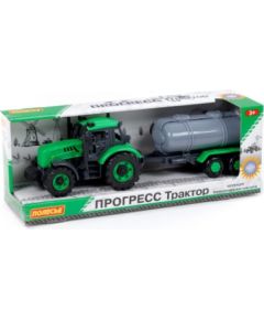 Polesie Трактор Прогресс с прицепом-цистерной , инерция, в коробке  39,5 cm PL91567