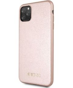 Guess Apple  iPhone 11 Pro Max Iridescent PU Hard Case Rose Gold