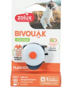 Zolux ZOLUX Świecąca zawieszka do obroży dla psa BIVOUAK niebieska na USB