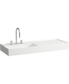 Laufen izlietne Kartell, 1200x460 mm, bļoda kreisā pusē, bez pārplūdes, balta SaphirKeramik