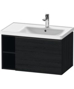 Duravit izlietnes skapītis D-Neo, 784x452 mm, h=440 mm, 1A+ vaļēji plaukti, izlietne labajā pusē, black oak