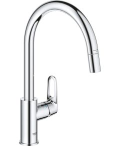 GROHE BauFlow single lever kitchen sink mixer Chomowany