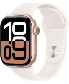 Apple Watch 10 GPS 42mm Sport Band, rose gold/light blush (MWWJ3ET/A)