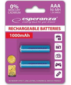 Esperanza EZA101B PRECHARGED HR03 1000MAH ALWAYS READY БЛИСТЕРНАЯ УПАКОВКА 2ШТ.