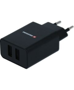 Swissten 3арядное устройство Smart IC 2x USB 2.1A (ECO PACK)