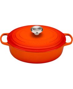 Le Creuset Кастрюля чугунная овальная Ø27см / 3,4л оранжевая