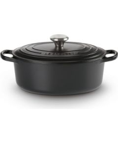 Le Creuset Чугунная кастрюля овальная 27см / 4,1л матовая черная