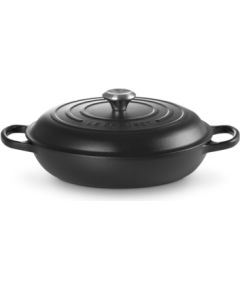 Le Creuset Чугунная неглубокая кастрюля 30 см / 3,5 л матовая черная