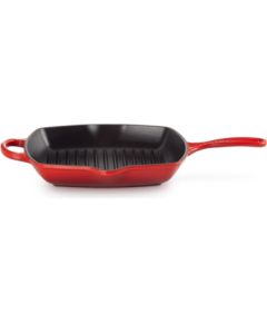 Le Creuset Чугунная сковорода-гриль квадратная 26x26 см красная