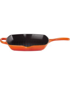 Le Creuset Чугунная сковорода-гриль квадратная 26x26 см оранжевая