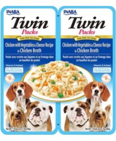 INABA Dog Twin Chicken with Vegetables and Cheese in Broth – dog treat – 2x40g