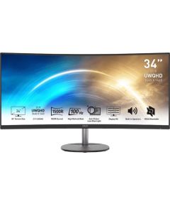 Monitor MSI MSI PRO MP341CQDE monitor komputerowy 86,4 cm (34") 3440 x 1440 px UltraWide Quad HD Czarny