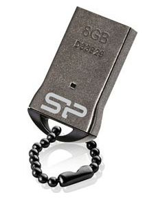 Pendrive Silicon Power 8GB Touch T01 USB 2.0 Black