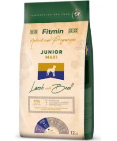 FITMIN Nutritional Programme Junior Maxi Lamb with beef - dry dog food - 12kg