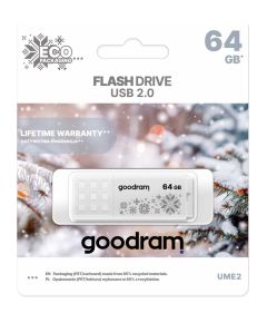 Zibatmiņa GoodRam USB UME2 64GB WINTER White