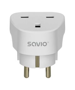 Strāvas adapteris SAVIO Travel adapter UK socket - EU plug