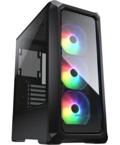 COUGAR | Archon 2 RGB (Black) | PC Case | Mid Tower / TG Front Panel / 3 x ARGB Fans / 3mm TG Left Panel