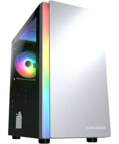 COUGAR | Purity RGB White | PC Case | Mini Tower / TG Front Panel with ARGB strip / 1 x ARGB Fan / 3mm TG Left Panel