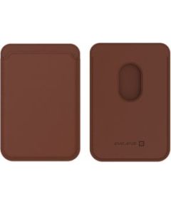 Evelatus Universal  iPhone Genuine leather wallet with MagSafe Brown