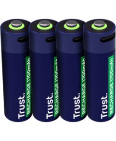 Baterijas Trust USB-C Rechargeable AA Batteries