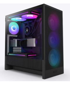 Case NZXT H5 FLOW RGB 2024 MidiTower Case product features Transparent panel Not included ATX EATX MicroATX MiniITX Colour Black CC-H52FB-R1