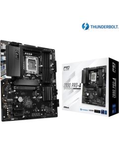 Mainboard ASROCK Intel Z890 LGA1851 ATX Memory DDR5 Memory slots 4 1xPCI-Express 4.0 1x 2xPCI-Express 4.0 4x	 1xPCI-Express 5.0 16x 1xM.2 1xHDMI 1xDisplayPort 4xUSB 2.0 2xUSB 3.2 type B 1xUSB 3.2 1xUSB-C 1xUSB-C w/Thunderbolt 1xRJ45 3xAudio port Z890PRO-A