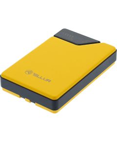 Tellur Power Bank 10000mAh, USB-C + Lightning cables built-in  yellow