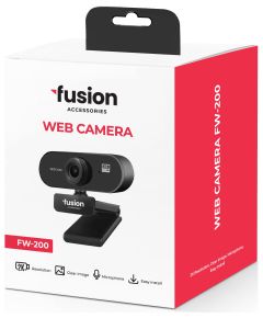 Fusion FW-200 WEB kamera USB 2.0 | 2160p | HD mikrofons| melna